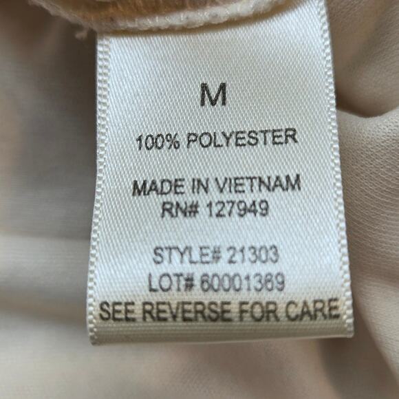 Emma & Michele Women's Dress Medium M Cream Bell Sleeves Misses Size 8 10 - Picture 5 of 6